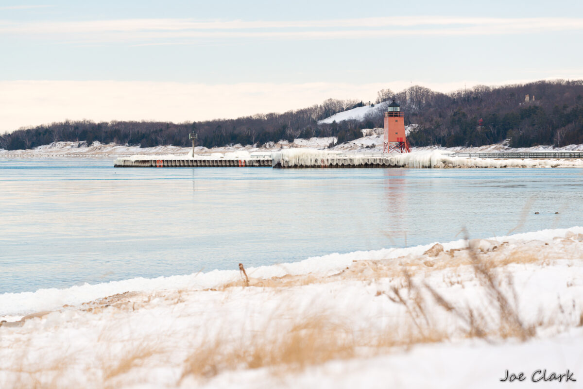 CHarlevoix Light in Winter 2 by Joe Clark