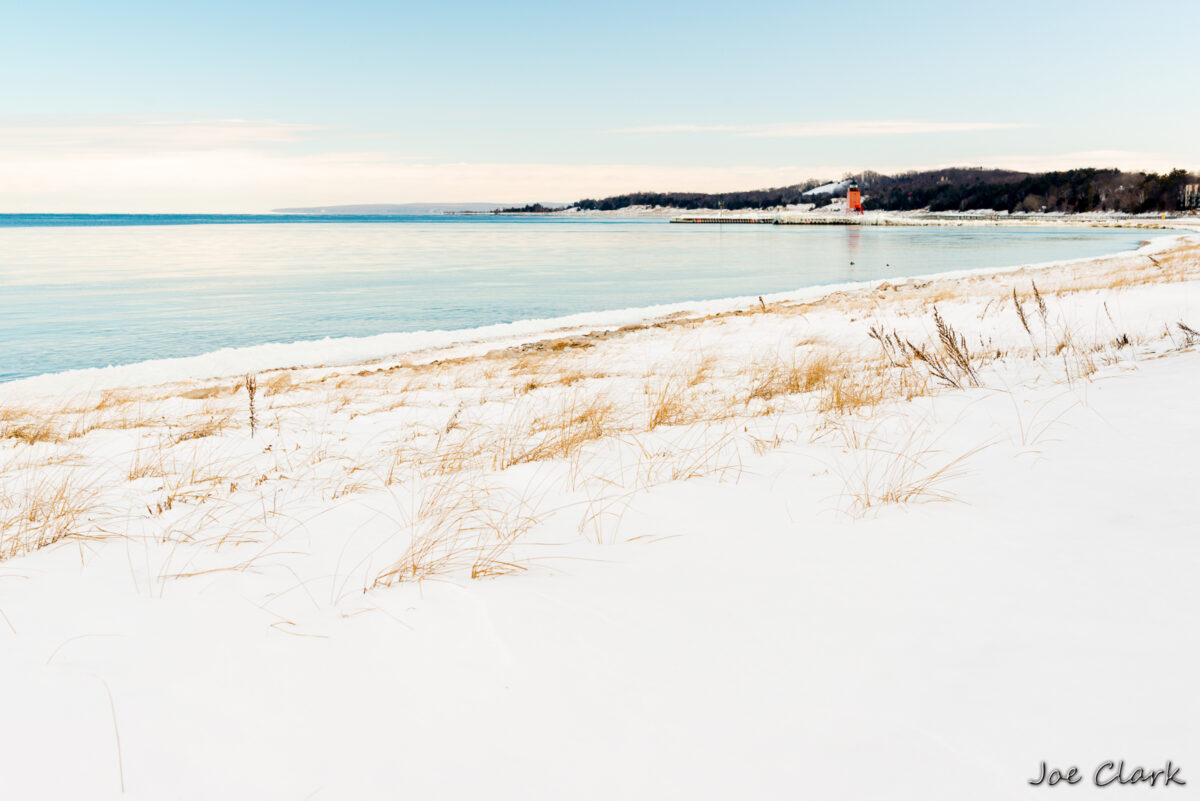 Charlevoix Light in Winter by Joe Clark 1