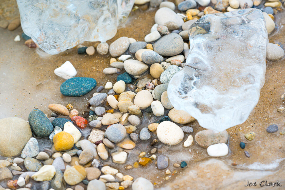 Ice and Pebbels by Joe Clark American landscape Photographer