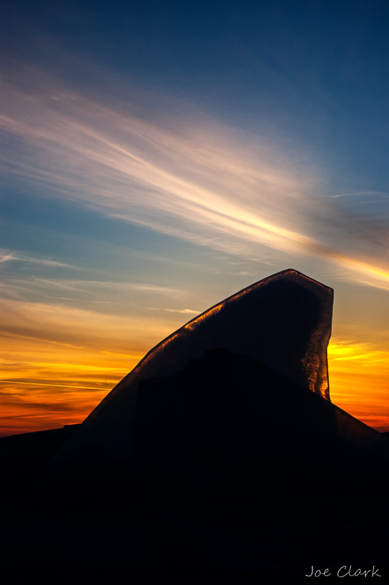 Sunset behind ice. by Joe Clark American landscape Photographer